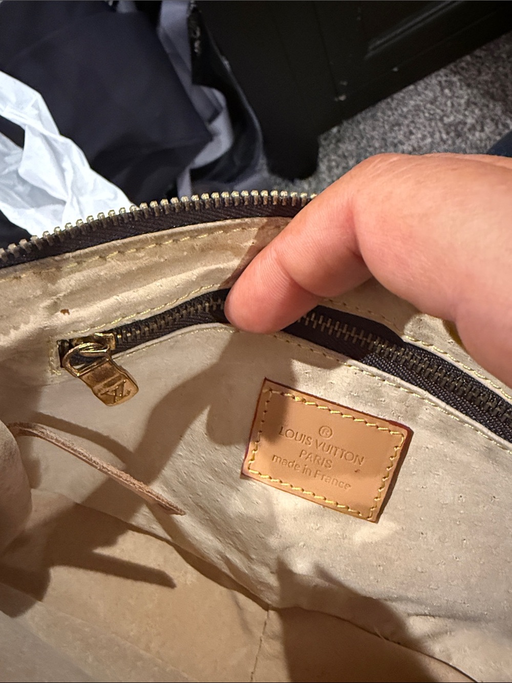Louis Vuitton Brown Monogram Mini Pochette with Natural Vachetta Strap - Picture 7 of 7
